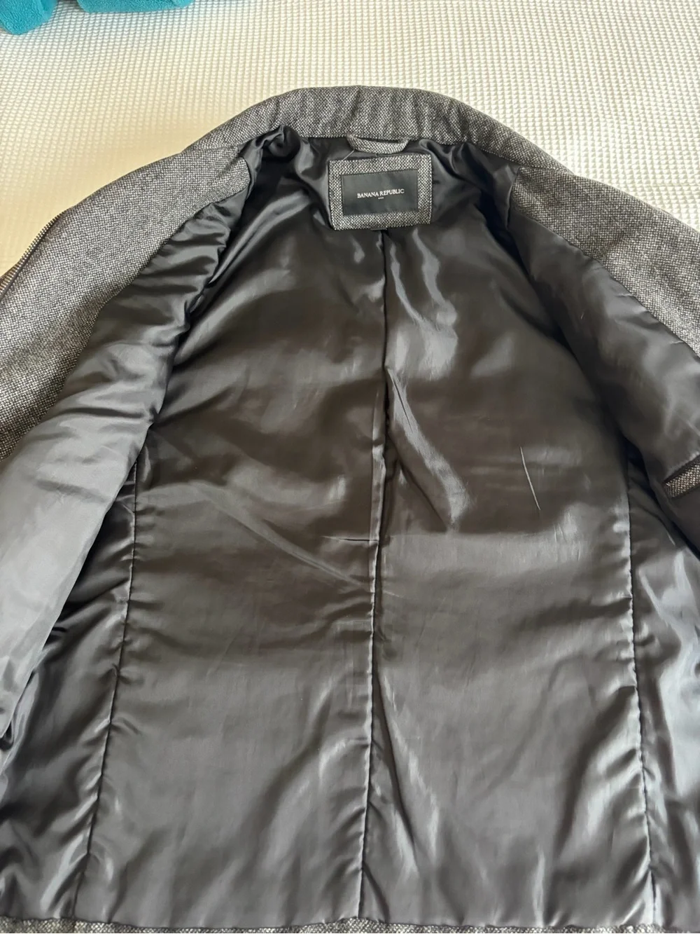 Banana Republic Men's Dark Charcoal Zip Shirt Jacket
